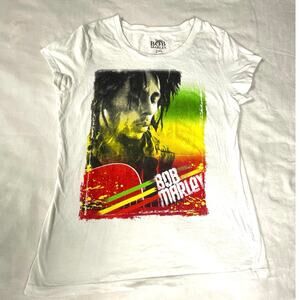 Bob Marley Graphic T Shirt White Reggae Music 2XL